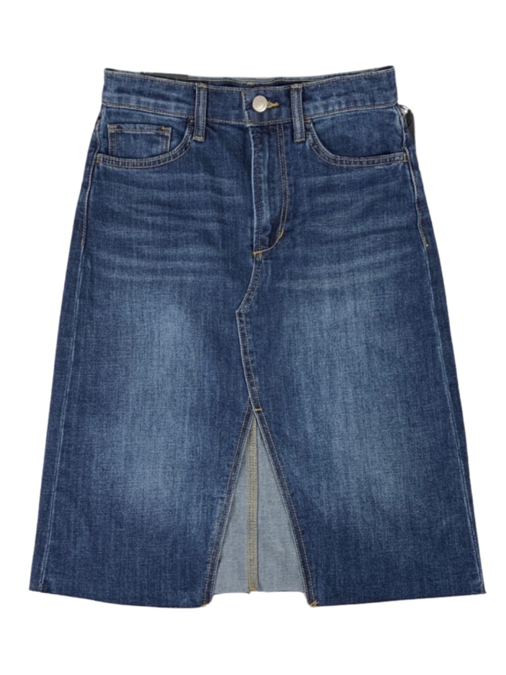 Joe's Jeans High Rise Midi Skirt W/ Front Slit XS Indigo Olga Boho Streetwear
